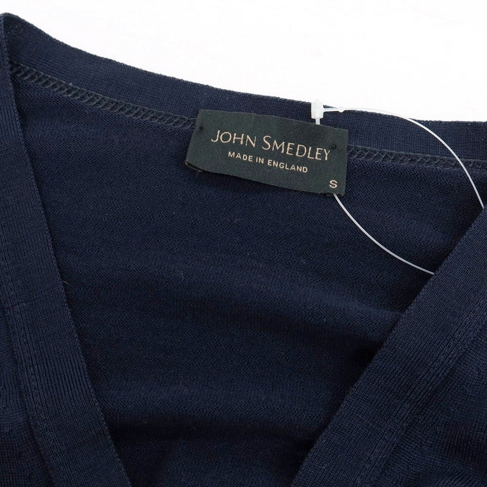 【中古】ジョンスメドレー JOHN SMEDLEY ハイゲージ ウール カーディガン ネイビー【 S 】【 状態ランクB 】【 メンズ 】