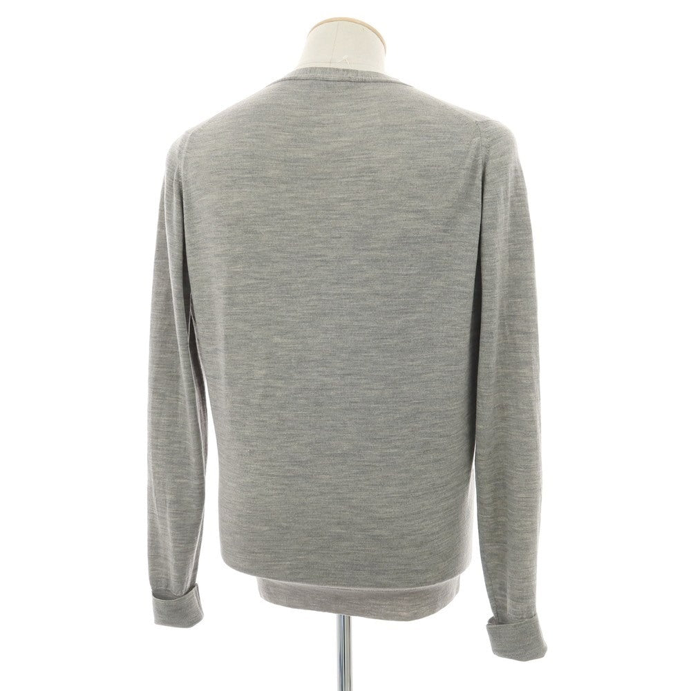 【中古】ジョンスメドレー JOHN SMEDLEY ハイゲージ ウール カーディガン グレー【 S 】【 状態ランクB 】【 メンズ 】