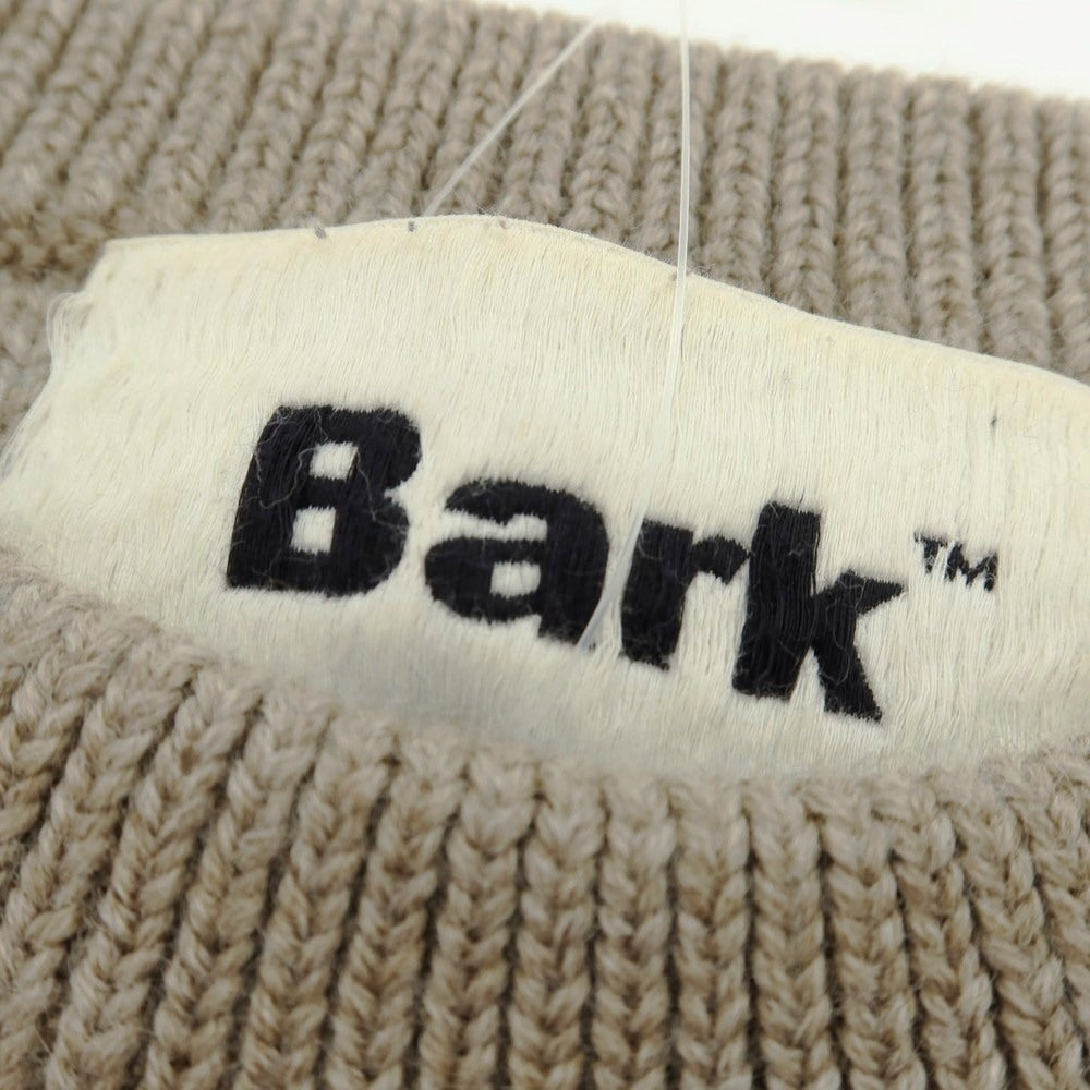 【中古】バーク BARK ダメージ加工 ウール モックネック プルオーバーニット ベージュ【 XS 】【 状態ランクB 】【 メンズ 】