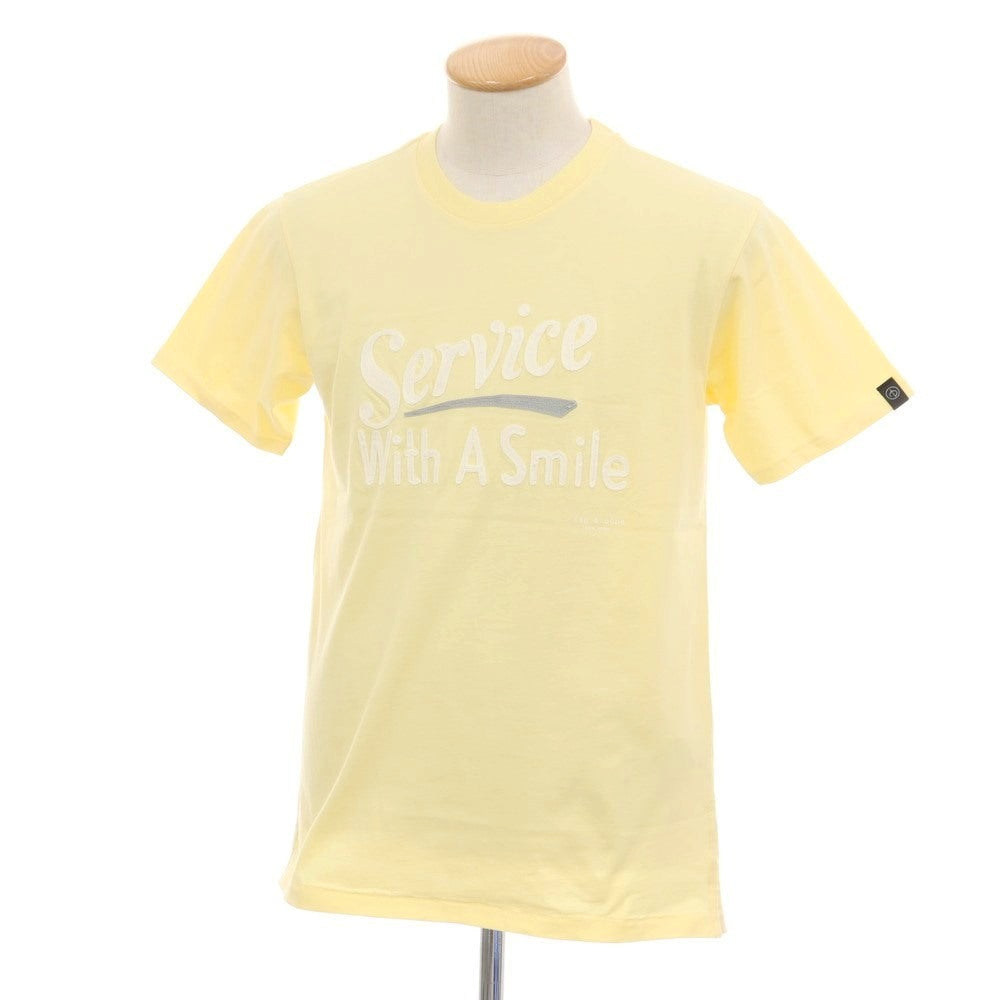【中古】【未使用】ラグアンドボーン rag & bone コットン 刺しゅうロゴ クルーネック 半袖Tシャツ イエロー【サイズXS】【 状態ランクS 】【 メンズ 】