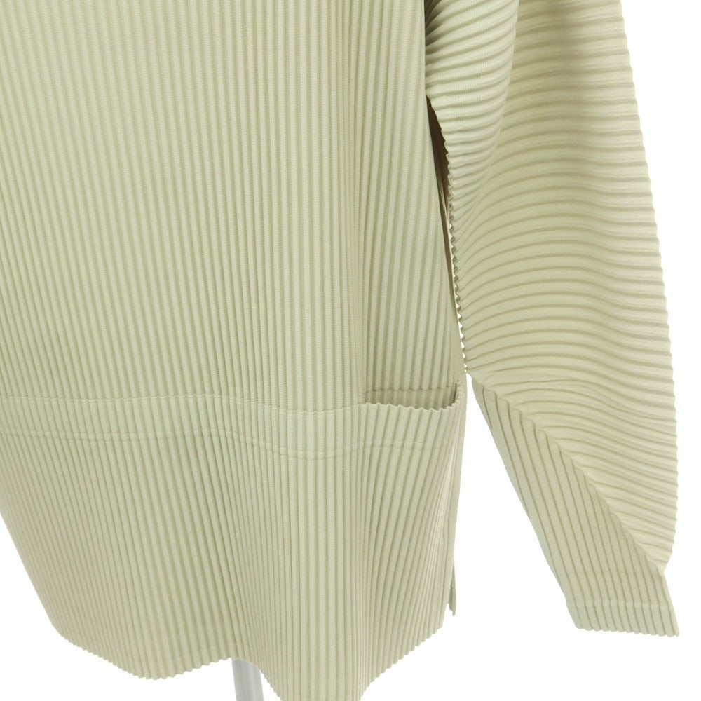 【中古】オム プリッセ イッセイミヤケ HOMME PLISSE ISSEY MIYAKE 2025年秋冬 ポリエステル系 プリーツ 長袖トップ ライトグリーン【 表記なし(L位) 】【 状態ランクA 】【 メンズ 】
