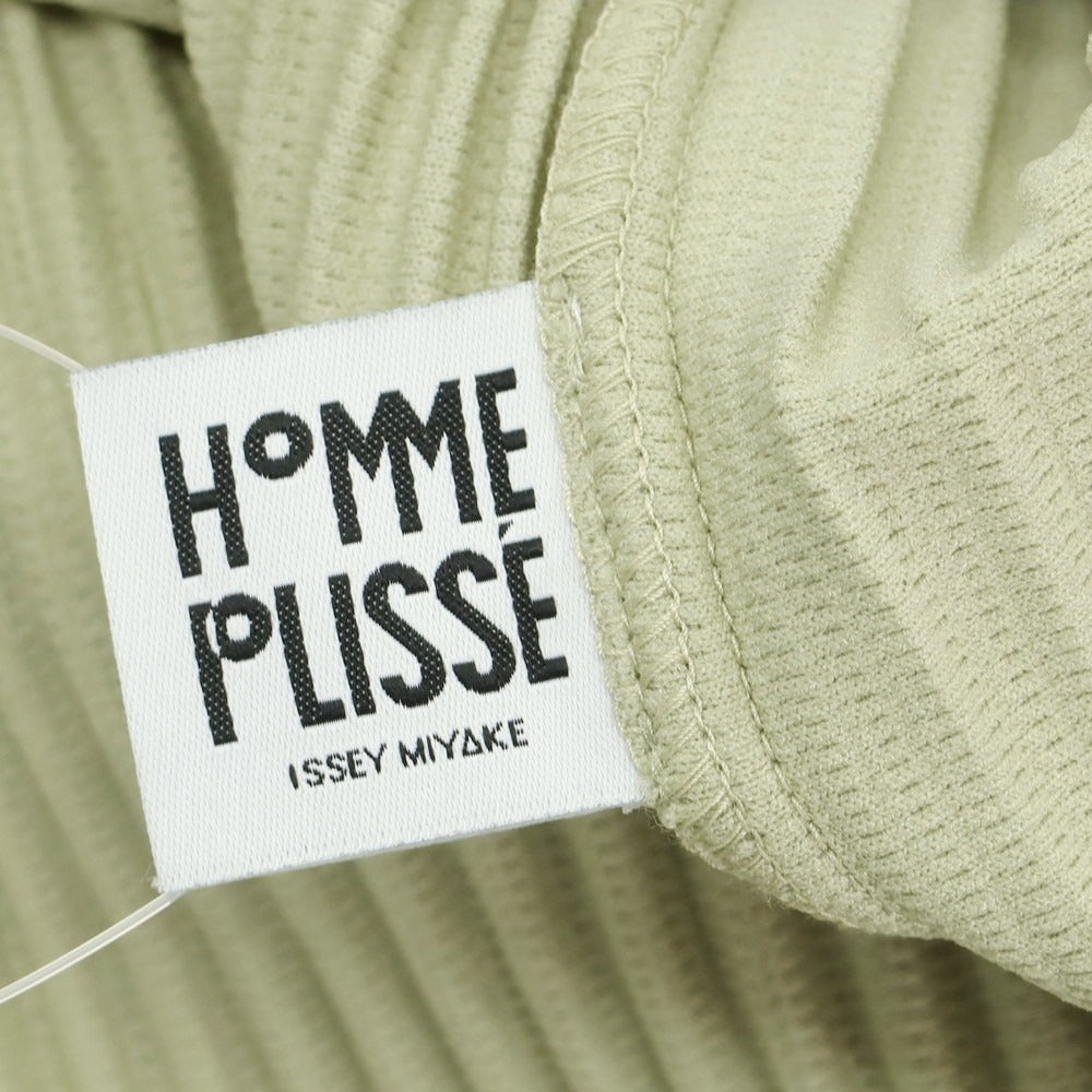 【中古】オム プリッセ イッセイミヤケ HOMME PLISSE ISSEY MIYAKE 2025年秋冬 ポリエステル系 プリーツ 長袖トップ ライトグリーン【 表記なし(L位) 】【 状態ランクA 】【 メンズ 】
