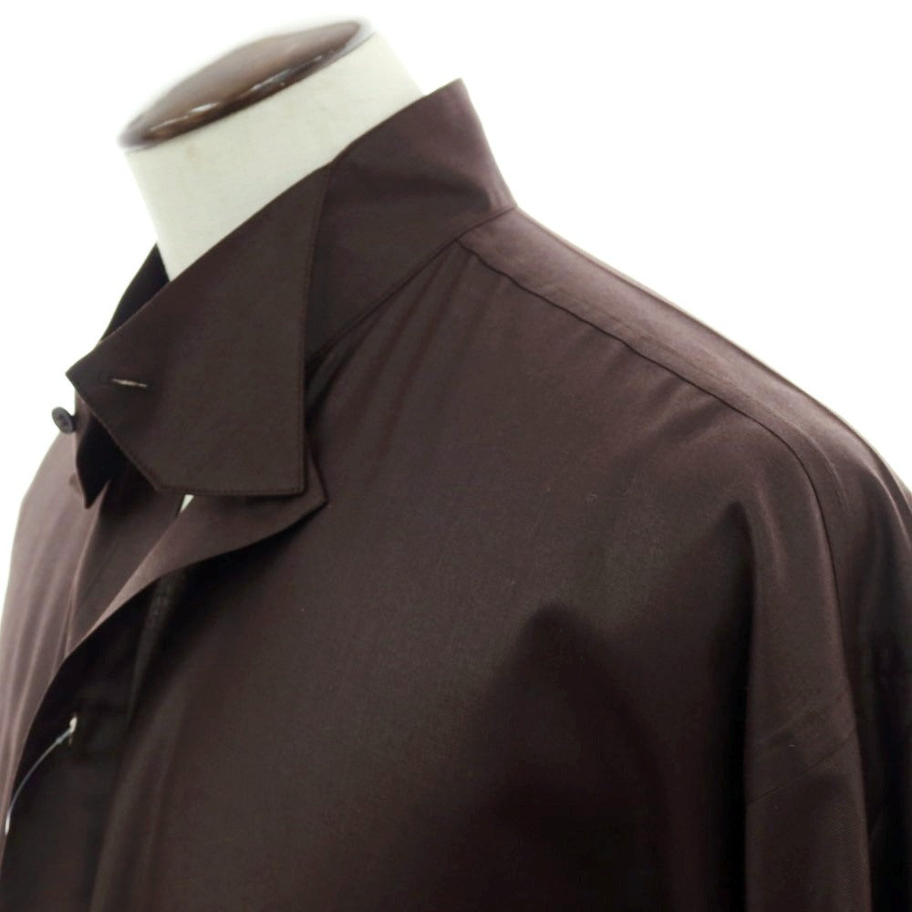 【中古】オム プリッセ イッセイミヤケ HOMME PLISSE ISSEY MIYAKE 2025年秋冬 ポリエステル系 カジュアルシャツ ダークブラウン【 表記なし(L位) 】【 状態ランクA 】【 メンズ 】