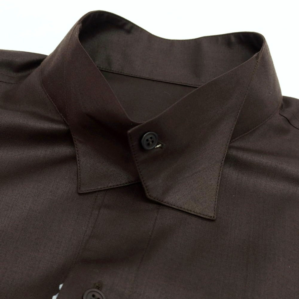 【中古】オム プリッセ イッセイミヤケ HOMME PLISSE ISSEY MIYAKE 2025年秋冬 ポリエステル系 カジュアルシャツ ダークブラウン【 表記なし(L位) 】【 状態ランクA 】【 メンズ 】