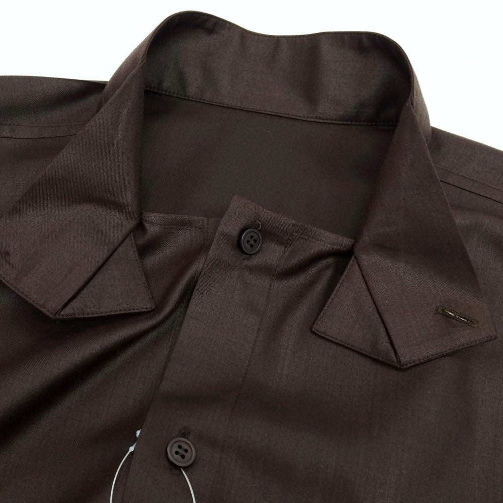 【中古】オム プリッセ イッセイミヤケ HOMME PLISSE ISSEY MIYAKE 2025年秋冬 ポリエステル系 カジュアルシャツ ダークブラウン【 表記なし(L位) 】【 状態ランクA 】【 メンズ 】