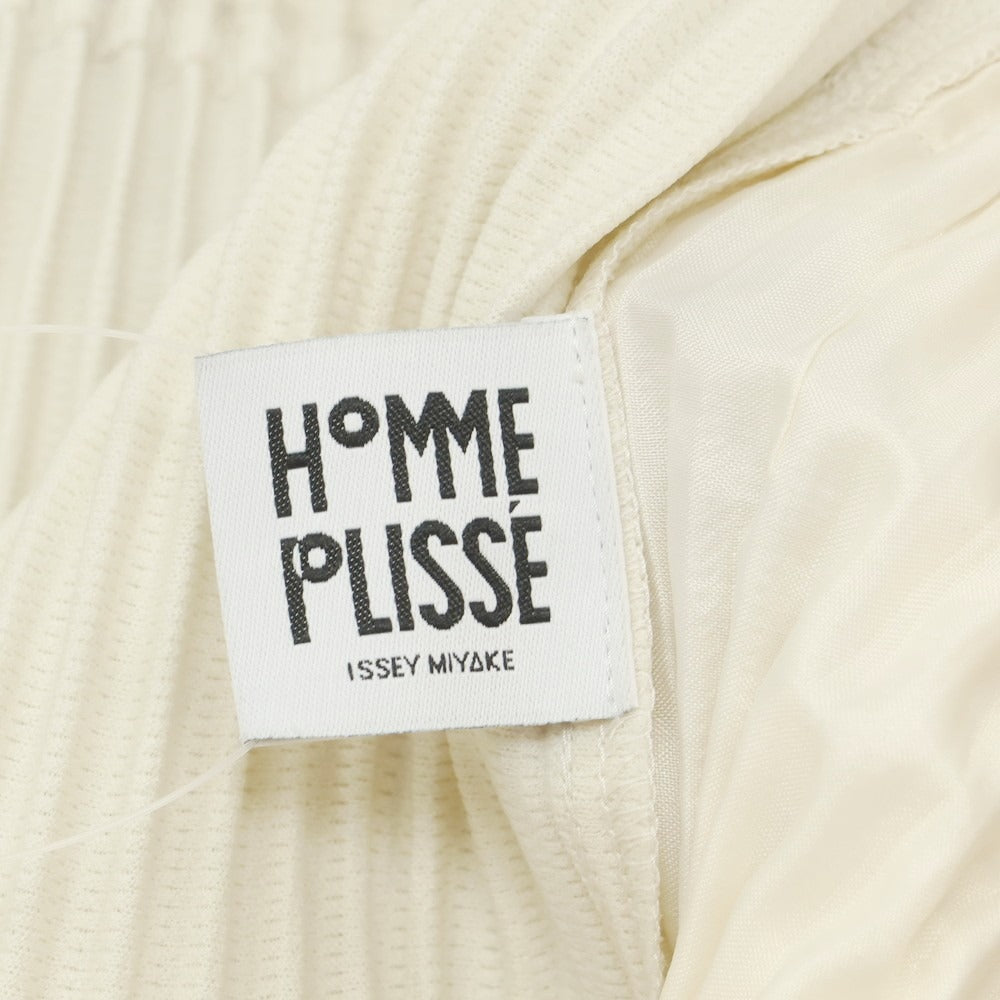 【中古】オム プリッセ イッセイミヤケ HOMME PLISSE ISSEY MIYAKE 2025年秋冬 ポリエステル系 プリーツ イージーパンツ オフホワイト【 表記なし(L位) 】【 状態ランクB 】【 メンズ 】