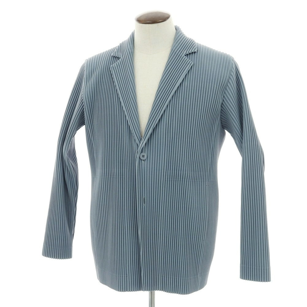 【中古】オム プリッセ イッセイミヤケ HOMME PLISSE ISSEY MIYAKE 2025年秋冬 ポリエステル系 プリーツ 2B カジュアルジャケット スモークブルー【 表記なし(L位) 】【 状態ランクA 】【 メンズ 】