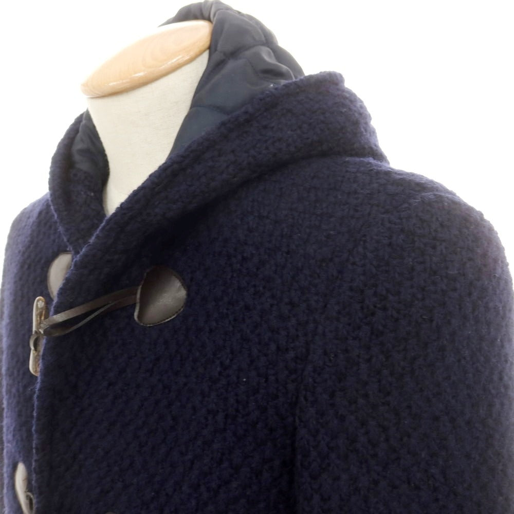 【中古】イレブンティ eleventy ウールニット ダッフルコート ネイビー【 42 】【 状態ランクC 】【 メンズ 】