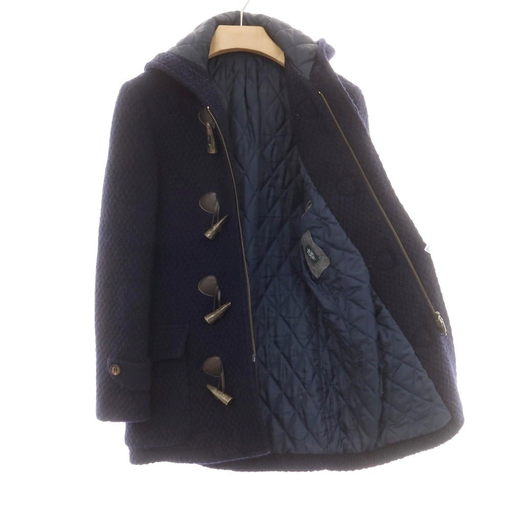 【中古】イレブンティ eleventy ウールニット ダッフルコート ネイビー【 42 】【 状態ランクC 】【 メンズ 】