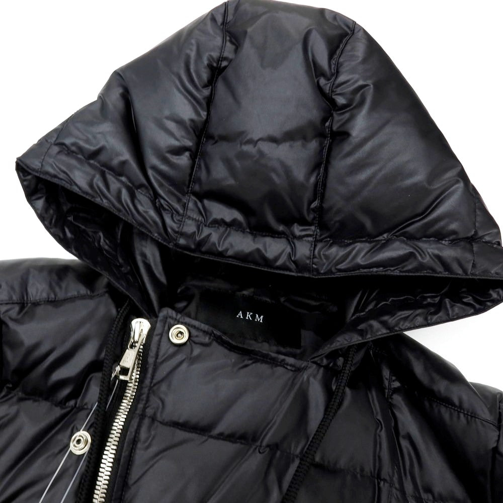 【中古】エーケーエム エイケイエム AKM ナイロン フーデッド ダウンジャケット ブルゾン ブラック【 M 】【 状態ランクB 】【 メンズ 】