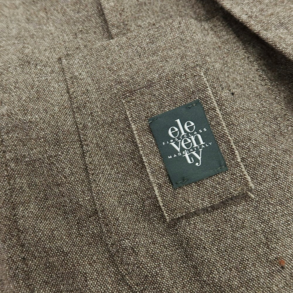 【中古】イレブンティ eleventy ストレッチ ウールナイロン 2B テーラードジャケット アッシュブラウン系【 44 】【 状態ランクD 】【 メンズ 】