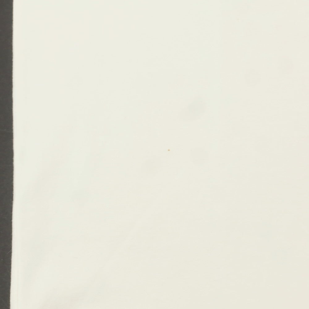 【中古】プラダスポーツ PRADA SPORTS ストレッチ コットン ハーフジップ 長袖ポロシャツ アイボリー【 M 】【 状態ランクC 】【 メンズ 】