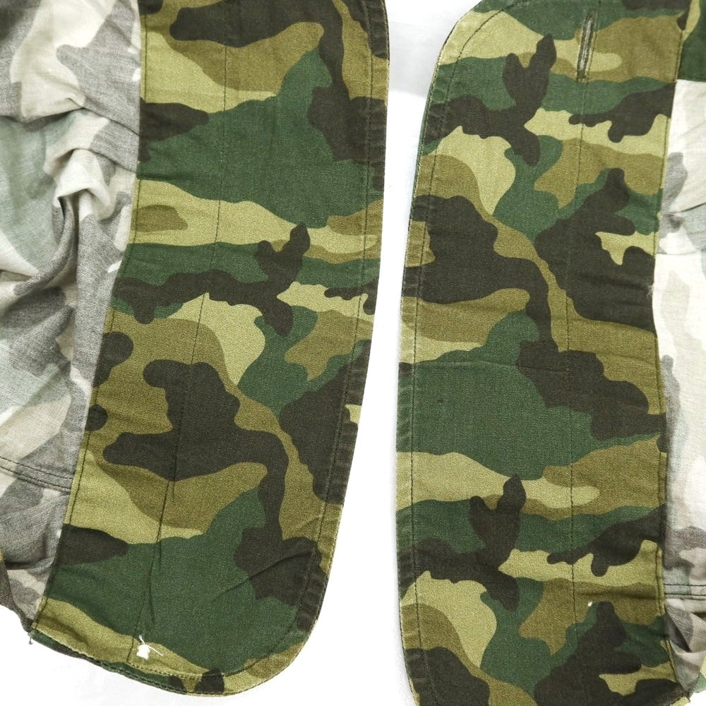 【中古】エリコフォルミコラ ERRICO FORMICOLA コットン カモフラ ボタンダウン カジュアルシャツ グリーン系【 37 】【 状態ランクC 】【 メンズ 】