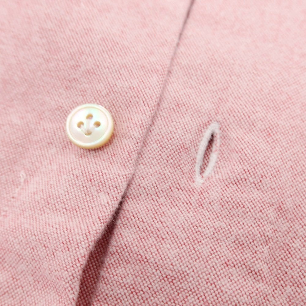 【中古】ルイジ ボレッリ Luigi Borrelli コットン ホリゾンタルカラー カジュアルシャツ ピンク【 S 】【 状態ランクB 】【 メンズ 】