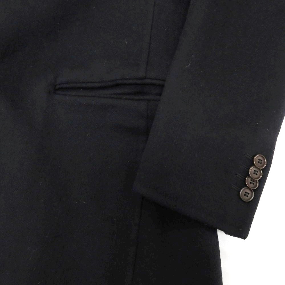 【中古】ジョルジオアルマーニ GIORGIO ARMANI カシミヤ チェスターフィールドコート ブラック【 46 】【 状態ランクB 】【 メンズ 】