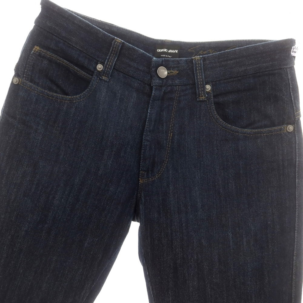 【中古】ジョルジオアルマーニ GIORGIO ARMANI コットン デニムパンツ ジーンズ ネイビー【 30 】【 状態ランクC 】【 メンズ 】
