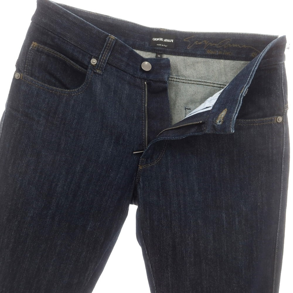 【中古】ジョルジオアルマーニ GIORGIO ARMANI コットン デニムパンツ ジーンズ ネイビー【 30 】【 状態ランクC 】【 メンズ 】