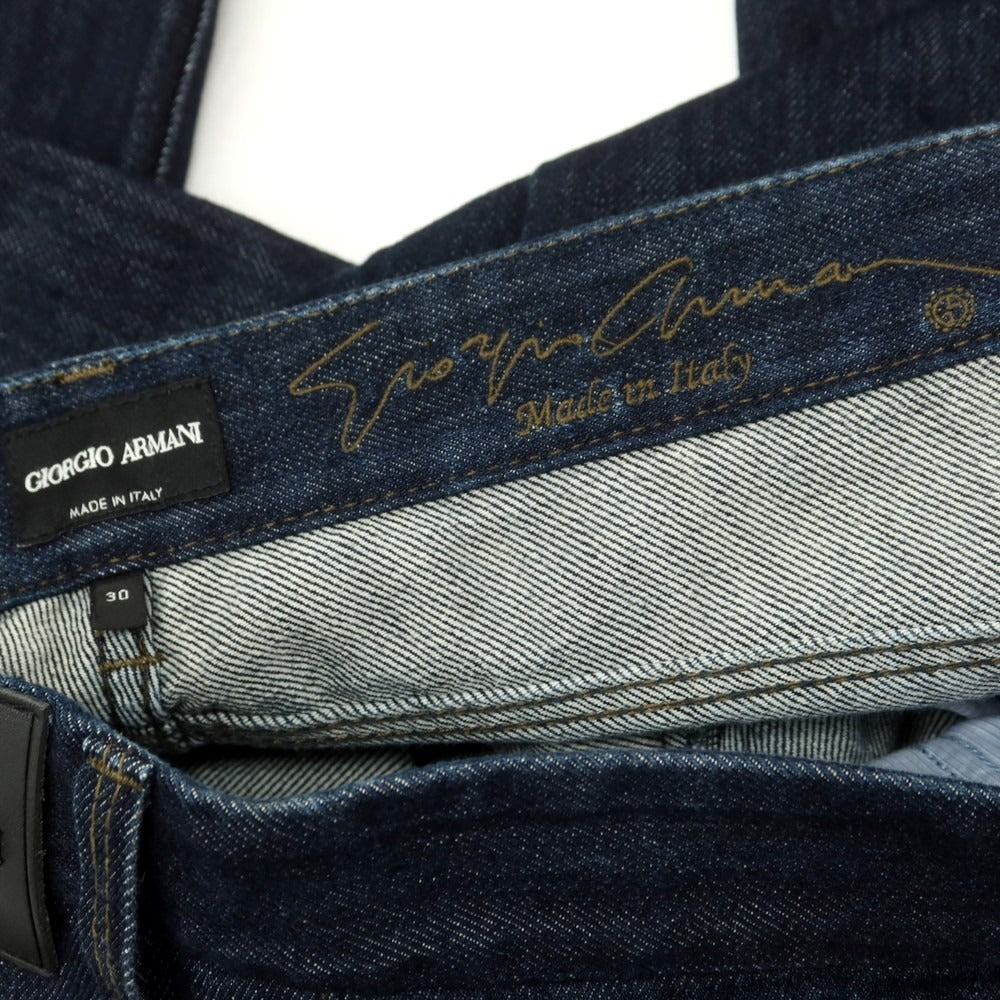 【中古】ジョルジオアルマーニ GIORGIO ARMANI コットン デニムパンツ ジーンズ ネイビー【 30 】【 状態ランクC 】【 メンズ 】