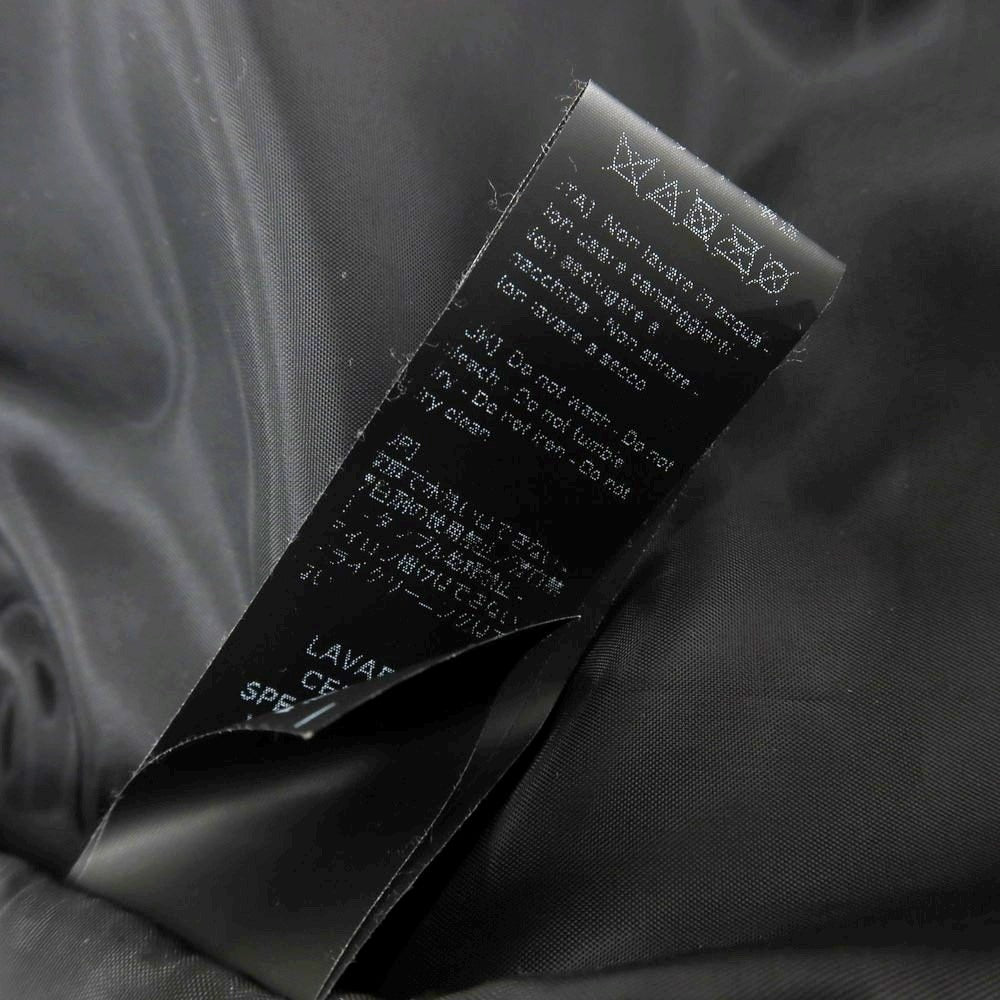 【中古】ジョルジオブラット GIORGIO BRATO ユーズド加工 中綿入り スタンドカラー ダブルジップ レザーブルゾン ブラックグリーン【 48 】【 状態ランクC 】【 メンズ 】