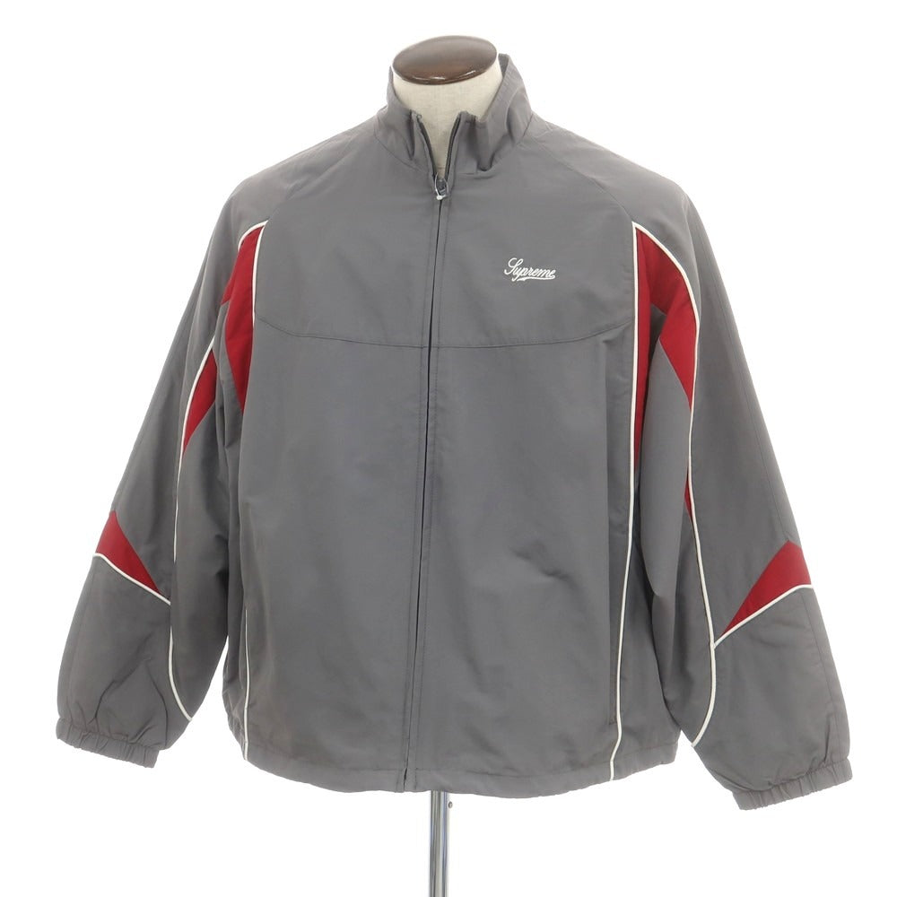 【中古】シュプリーム Supreme 2025年秋冬 Contrast Piping Track Jacket ナイロン トラックジャケット グレー【 L 】【 状態ランクA 】【 メンズ 】