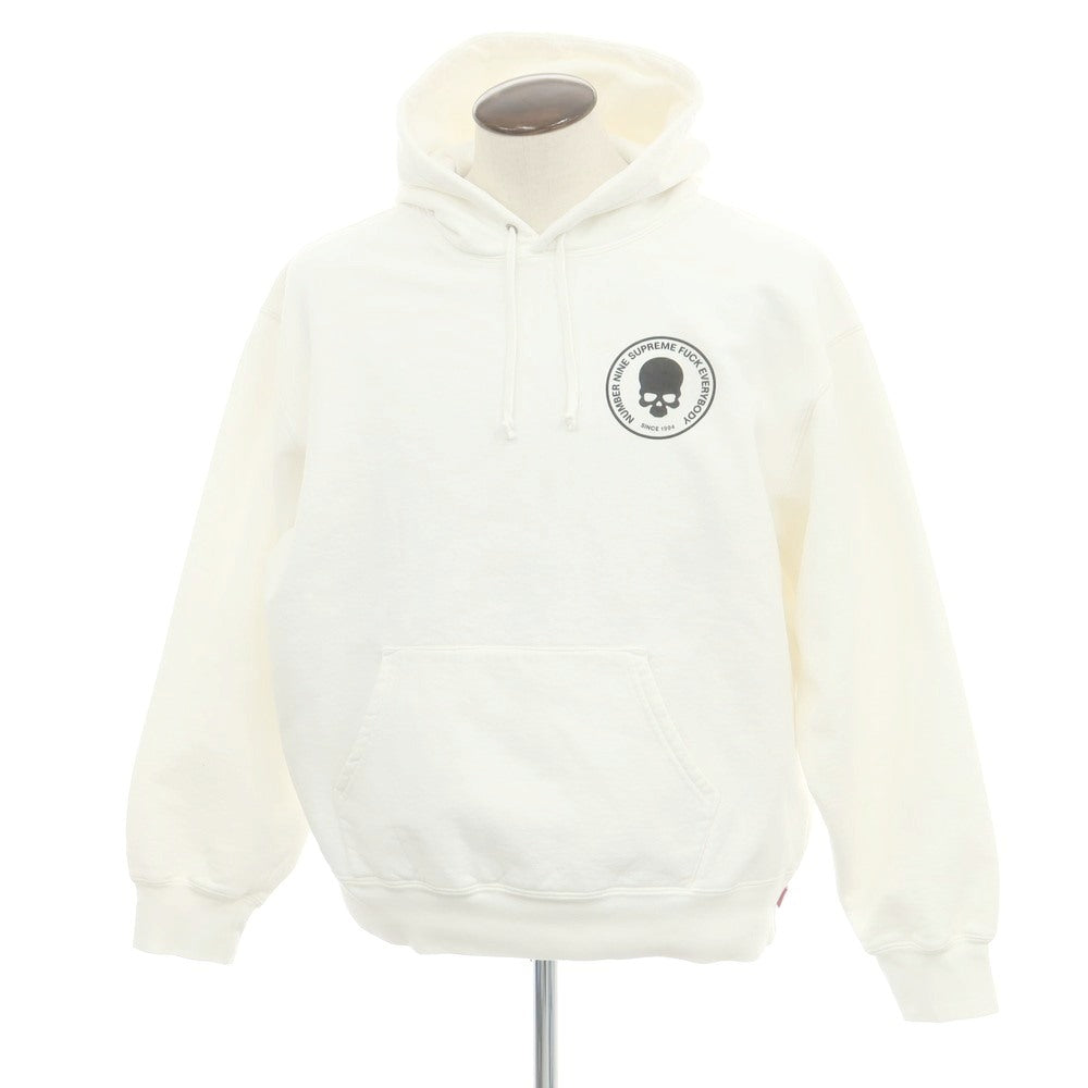 【中古】シュプリーム Supreme × Number (N)ine 2025年秋冬 Hooded Sweatshirt パーカー ホワイト【 L 】【 状態ランクA 】【 メンズ 】