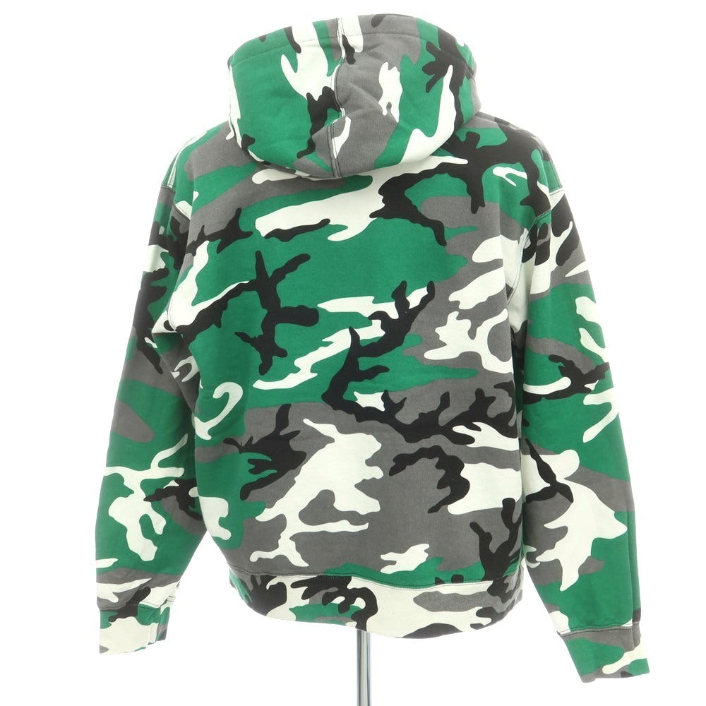 【中古】シュプリーム Supreme 2025年秋冬 Small Box Zip Up Hooded Sweatshirt カモフラ パーカー グリーンxグレー【 L 】【 状態ランクA 】【 メンズ 】