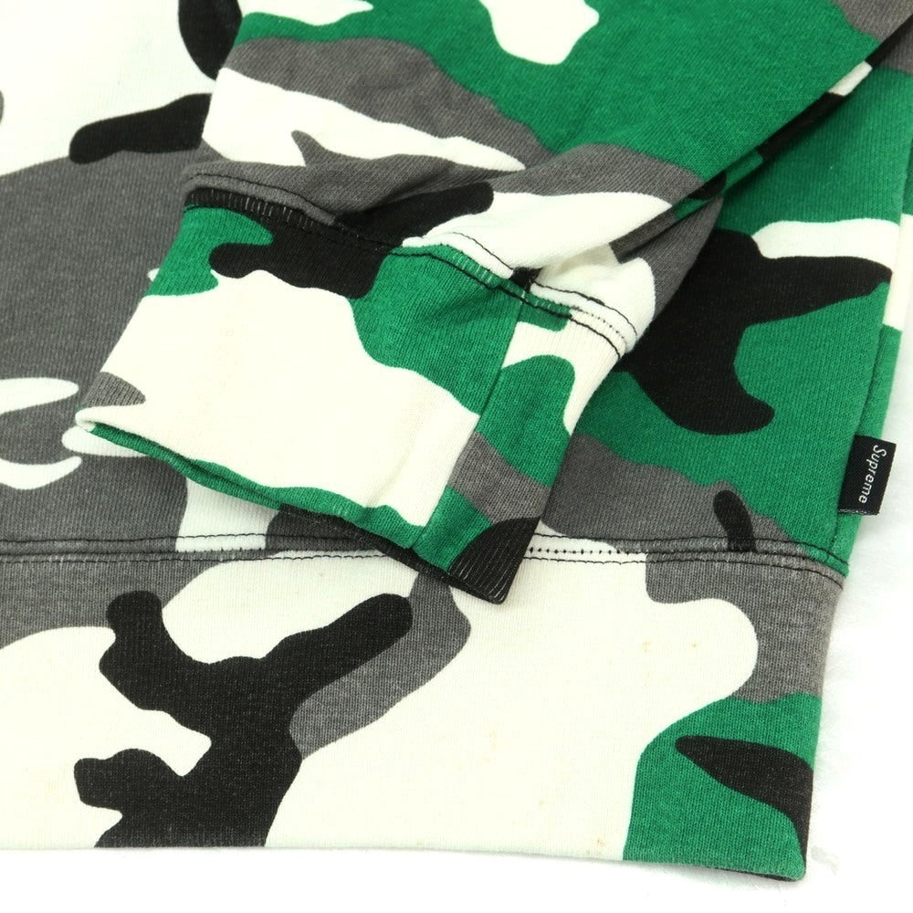 【中古】シュプリーム Supreme 2025年秋冬 Small Box Zip Up Hooded Sweatshirt カモフラ パーカー グリーンxグレー【 L 】【 状態ランクA 】【 メンズ 】