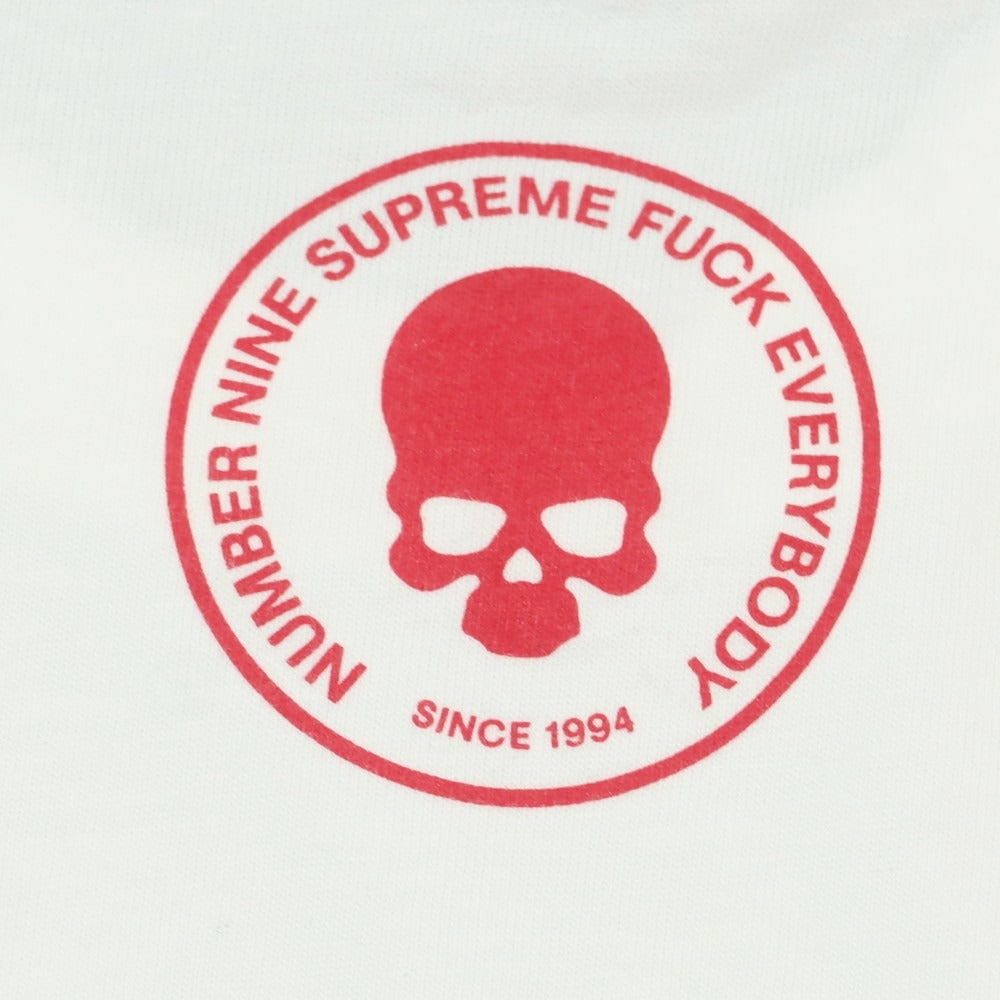 【中古】シュプリーム Supreme × Number (N)ine 2025年秋冬 Shut Up Tee コットン 半袖Tシャツ ホワイト【 L 】【 状態ランクA 】【 メンズ 】