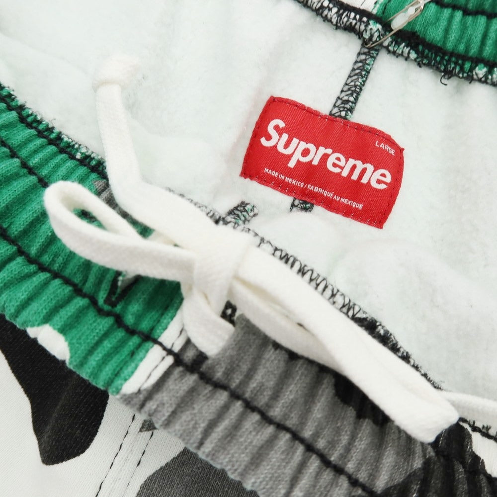 【中古】シュプリーム Supreme 2025年秋冬 Small Box Sweatpant カモフラ スウェットパンツ グリーンxグレー【 L 】【 状態ランクA 】【 メンズ 】