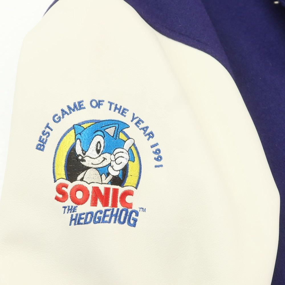 【中古】セント マイケル SAINT Mxxxxxx × SEGA 2025年秋冬 中綿入り スタジャン ネイビーxホワイト【 M 】【 状態ランクA 】【 メンズ 】