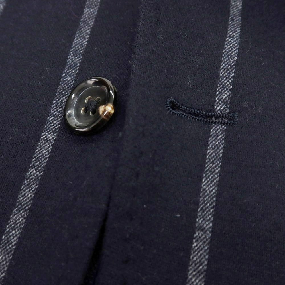 【中古】リングヂャケット RING JACKET ウールコットン ストライプ 3B テーラードジャケット ネイビーxグレー【 46 】【 状態ランクB 】【 メンズ 】