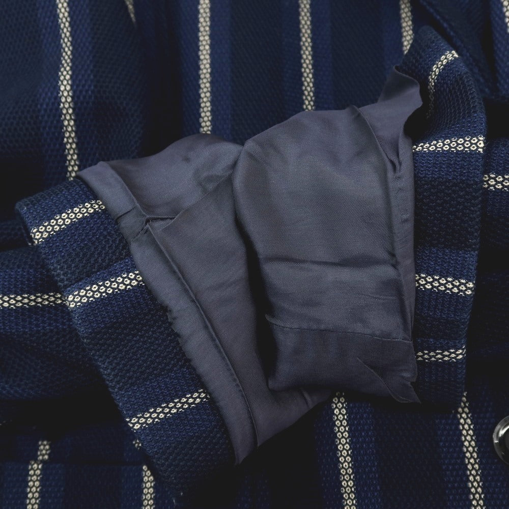 【中古】チルコロ1901 CIRCOLO 1901 コットン ジャージー ストライプ 2B カジュアルジャケット ネイビーxホワイト【サイズ46】【 状態ランクB 】【 メンズ 】