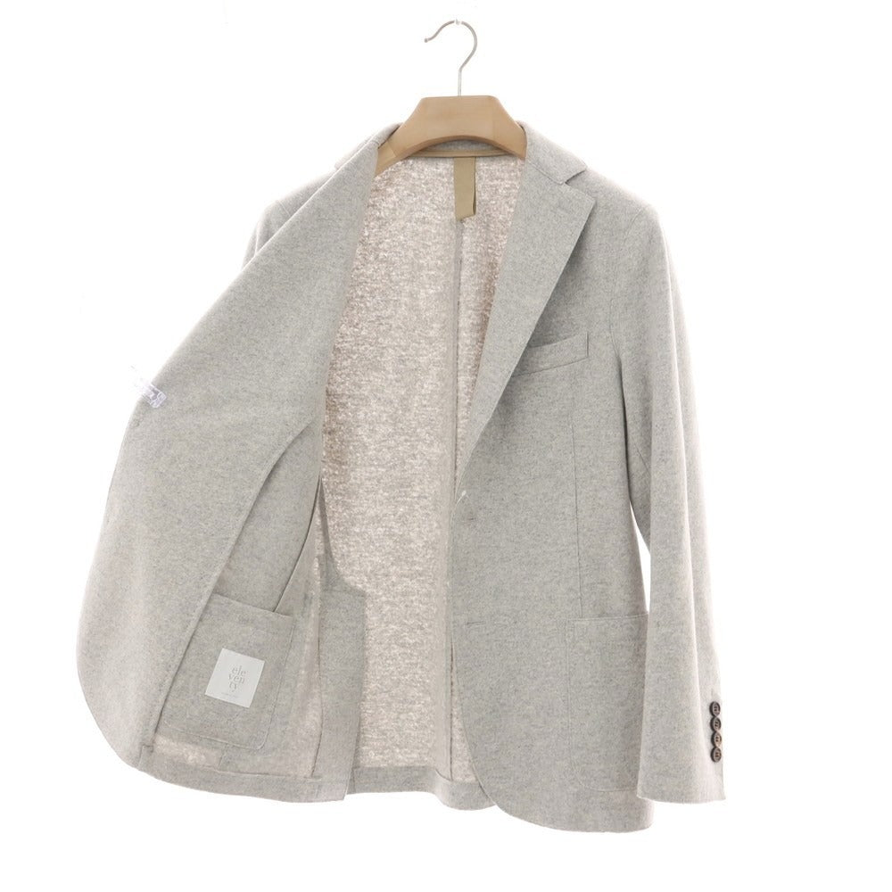 【中古】イレブンティ eleventy ウールナイロン 2B テーラードジャケット ライトグレー【 46 】【 状態ランクB 】【 メンズ 】