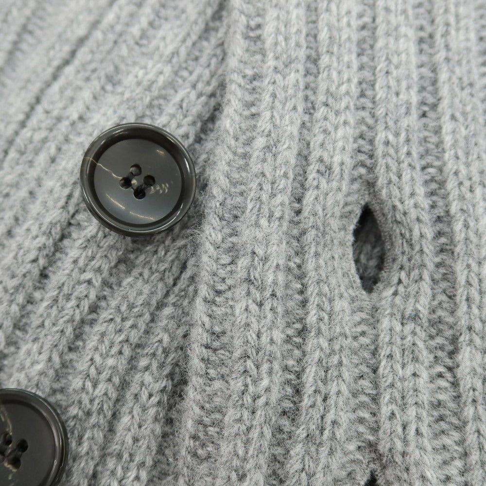 【中古】バフィー BAFY ケーブル編み ウール ショールカラー カーディガン ライトグレー【 46 】【 状態ランクB 】【 メンズ 】