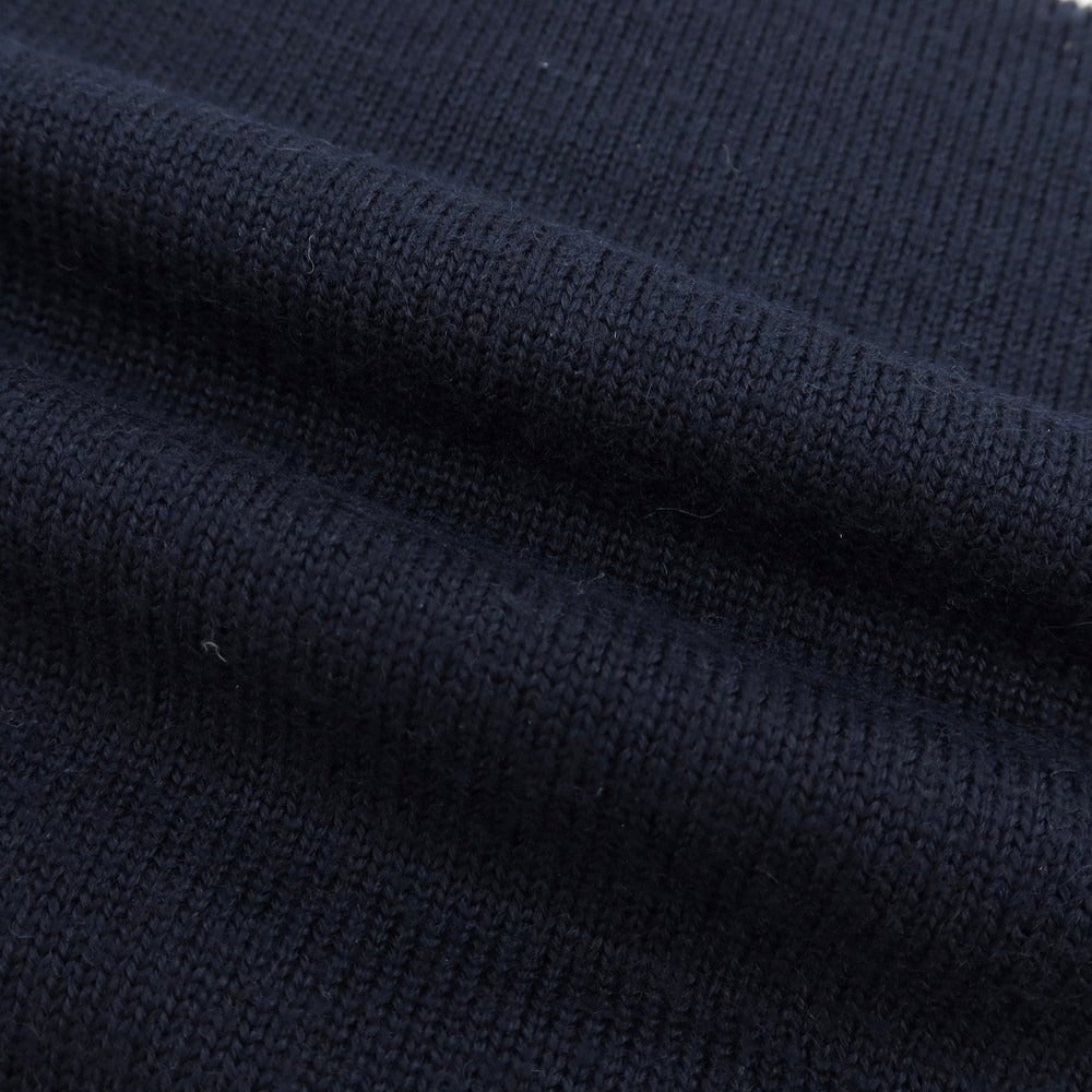 【中古】エグジビット EXIBIT ウールアクリル クルーネック プルオーバーニット ネイビーxホワイト【 M 】【 状態ランクA 】【 メンズ 】