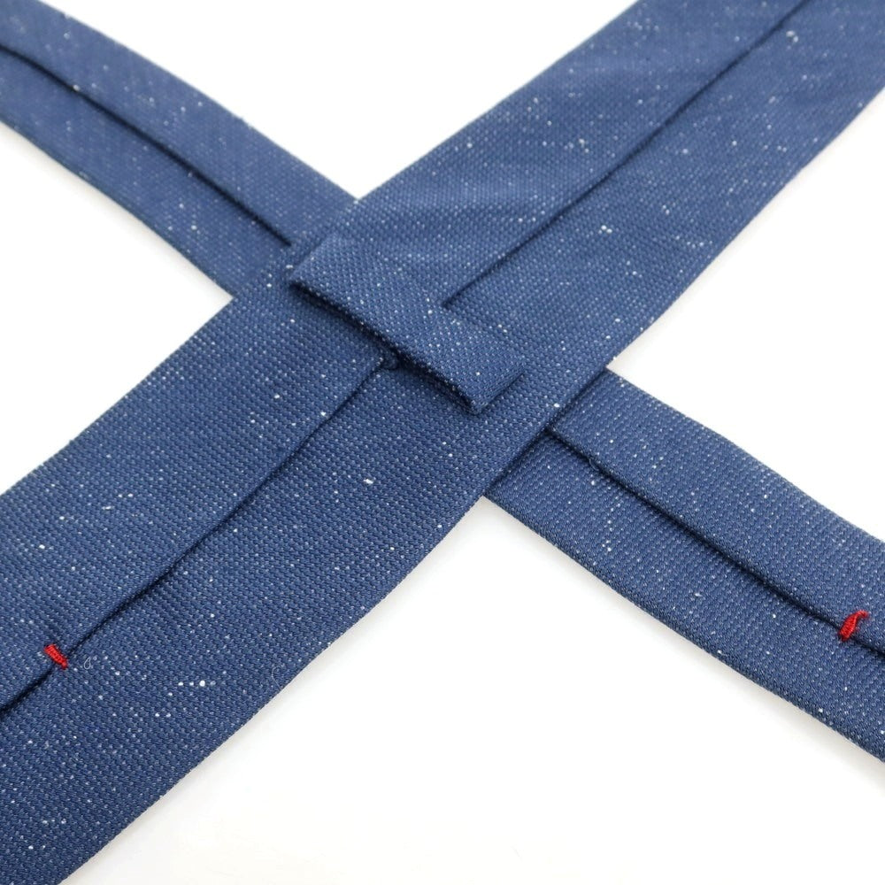 【中古】フィオリオ FIORIO シルク 無地ネクタイ ネイビーブルー系【 状態ランクA 】【 メンズ 】