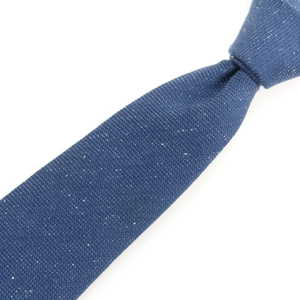 【中古】フィオリオ FIORIO シルク 無地ネクタイ ネイビーブルー系【 状態ランクA 】【 メンズ 】