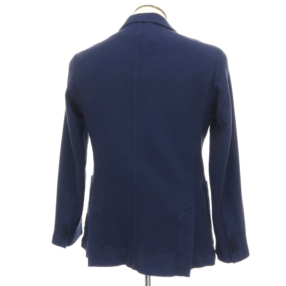 【中古】ファッソナブル Faconnable コットンポリウレタン ダブル4B テーラードジャケット ネイビー【サイズ50】【 状態ランクB 】【 メンズ 】