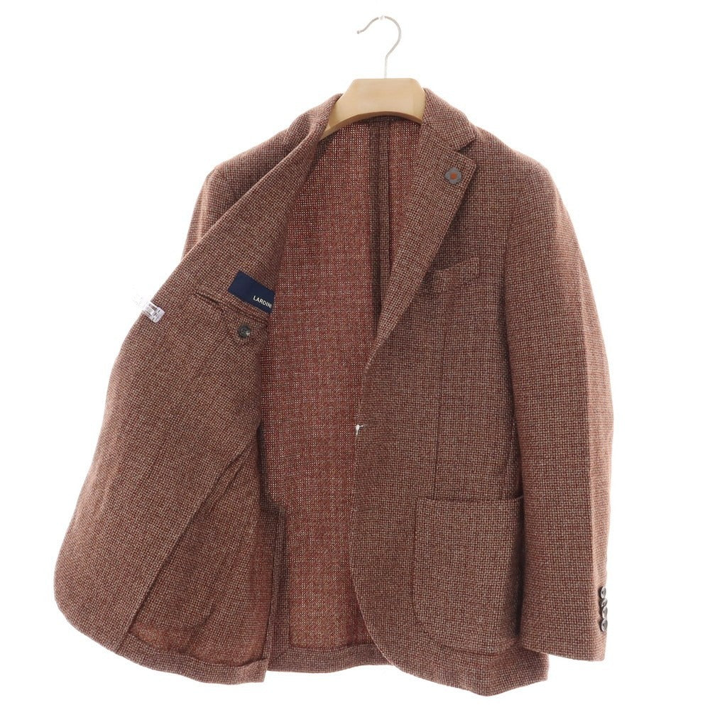 【中古】ラルディーニ LARDINI ウールポリエステルコットン 3B テーラードジャケット ブラウン【 48 】【 状態ランクA 】【 メンズ 】