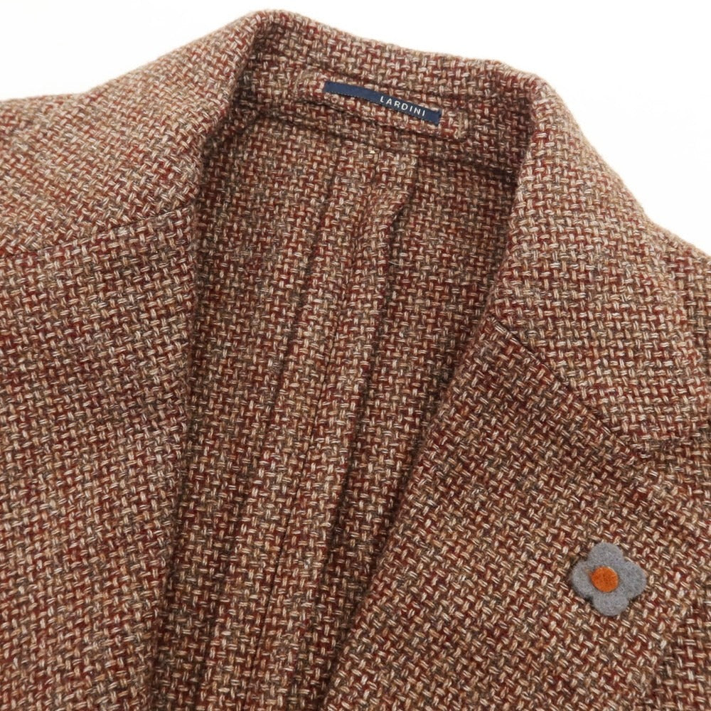 【中古】ラルディーニ LARDINI ウールポリエステルコットン 3B テーラードジャケット ブラウン【 50 】【 状態ランクA 】【 メンズ 】