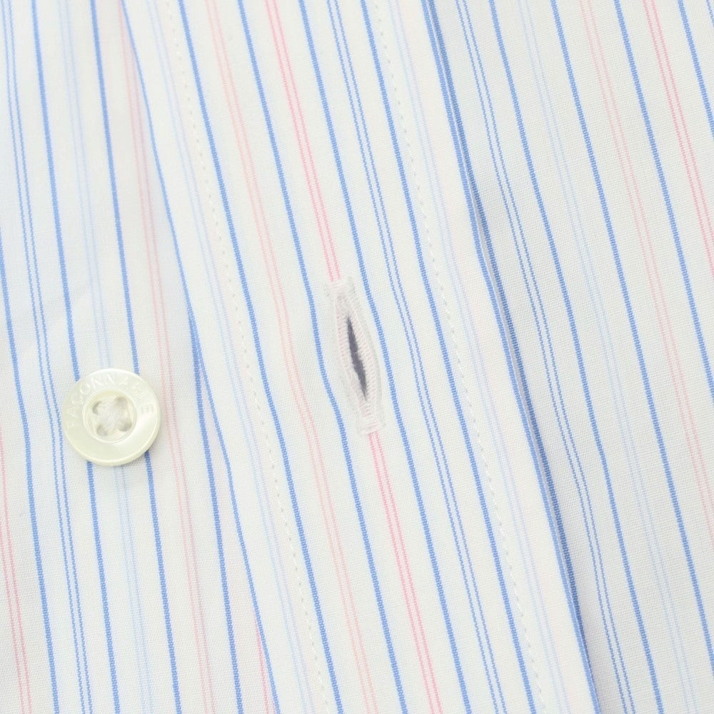 【中古】ファッソナブル Faconnable CLUB コットン ストライプ ボタンダウン カジュアルシャツ ホワイトxブルー【 40 】【 状態ランクA 】【 メンズ 】