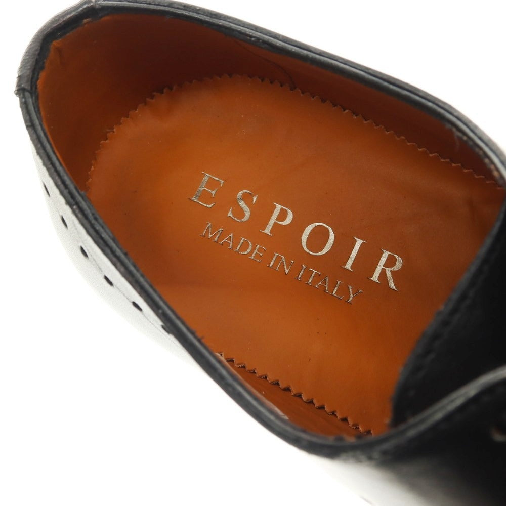 【中古】【未使用】エスポアール ESPOIR ホールカット ドレスシューズ ブラック【 41 】【 状態ランクS 】【 メンズ 】