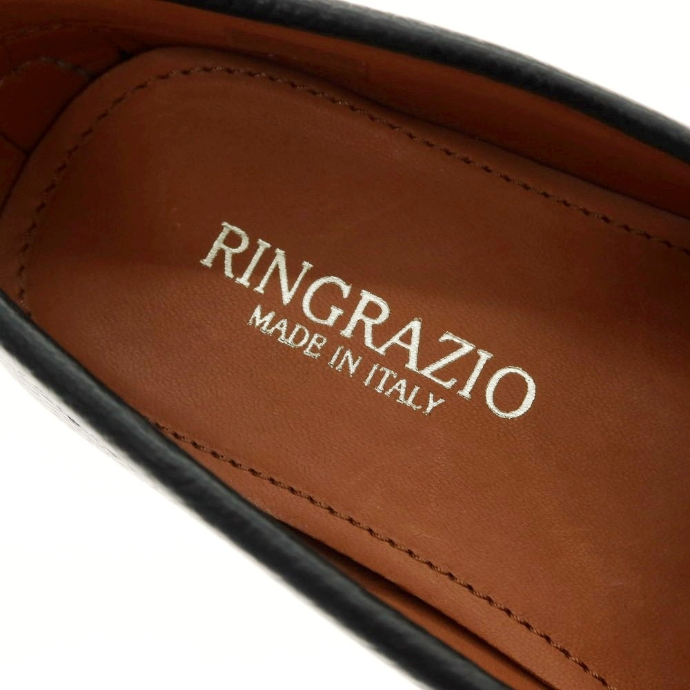 【中古】【未使用】リングラツィオ RINGRAZIO ドライビングローファー ブラック【 7 】【 状態ランクS 】【 メンズ 】