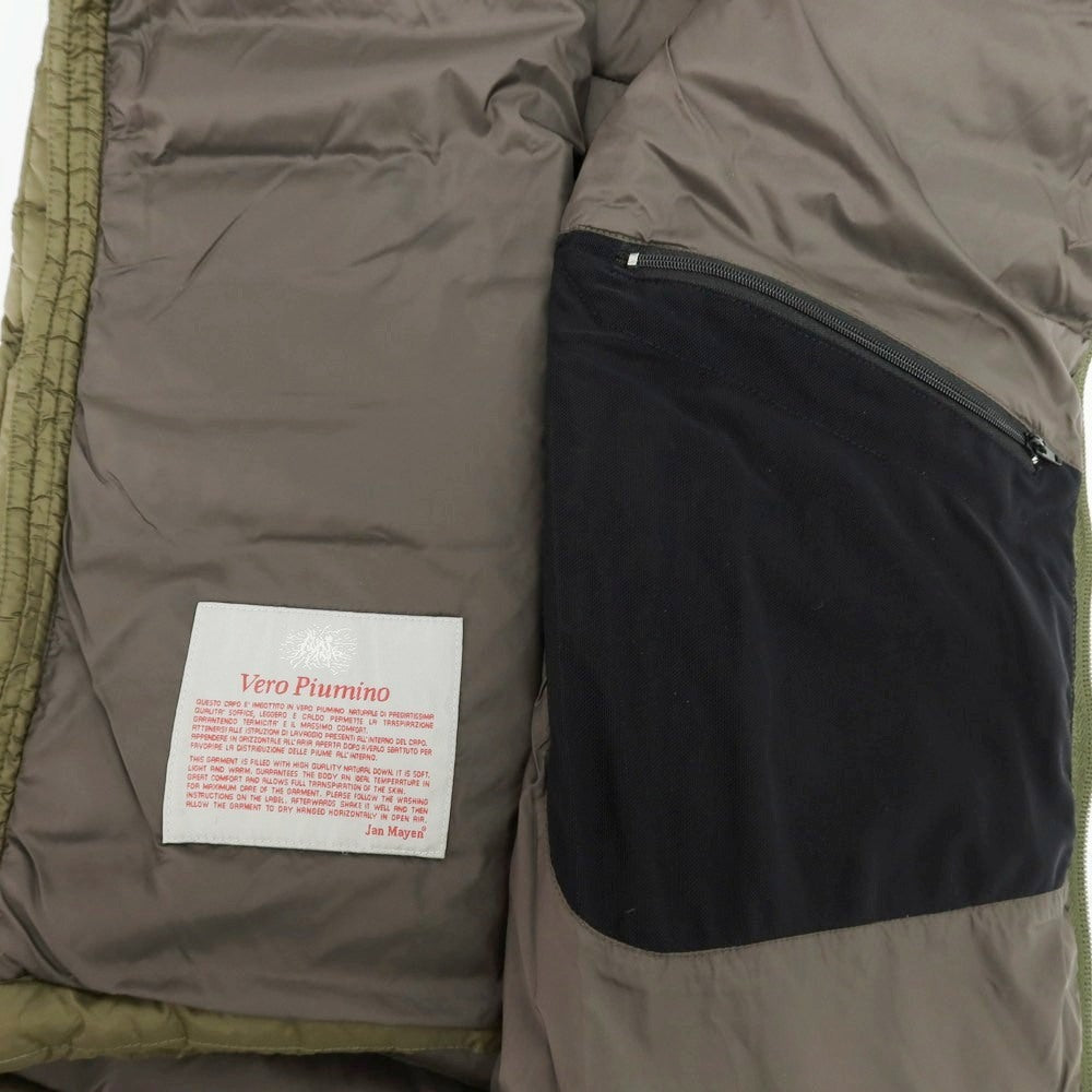 【中古】ヤンマイエン JAN MAYEN ナイロン ダブルジップ ダウンベスト ブルゾン オリーブ【 50 】【 状態ランクC 】【 メンズ 】