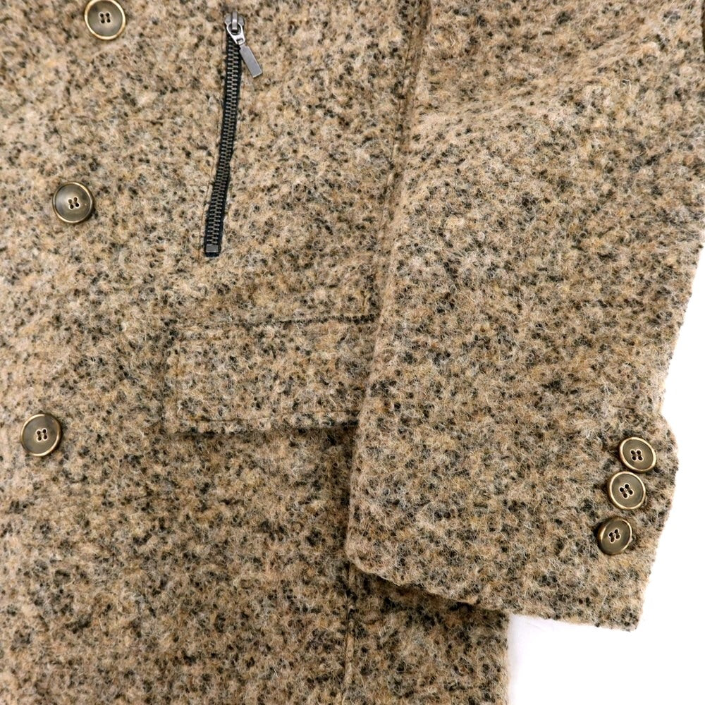 【中古】オフィチーナ トレンタ セイ OFFICINA36 ポリエステルウール ピーコート ベージュ【 50 】【 状態ランクB 】【 メンズ 】