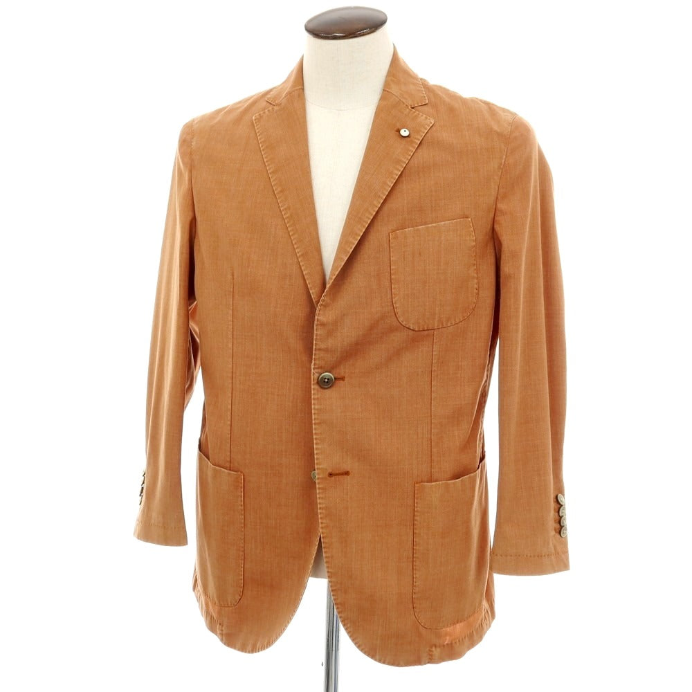 【中古】エルビーエム1911 L.B.M.1911 ウールポリエステル テーラードジャケット オレンジブラウン【サイズ52】【 状態ランクC 】【 メンズ 】