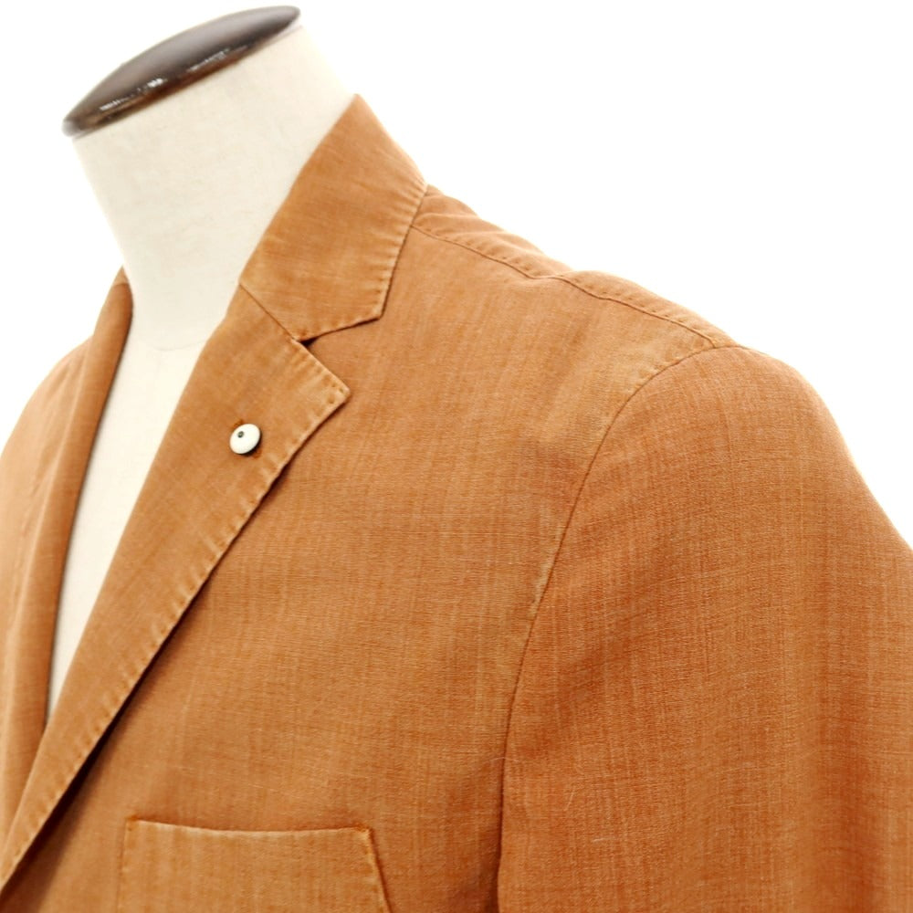 【中古】エルビーエム1911 L.B.M.1911 ウールポリエステル テーラードジャケット オレンジブラウン【サイズ52】【 状態ランクC 】【 メンズ 】