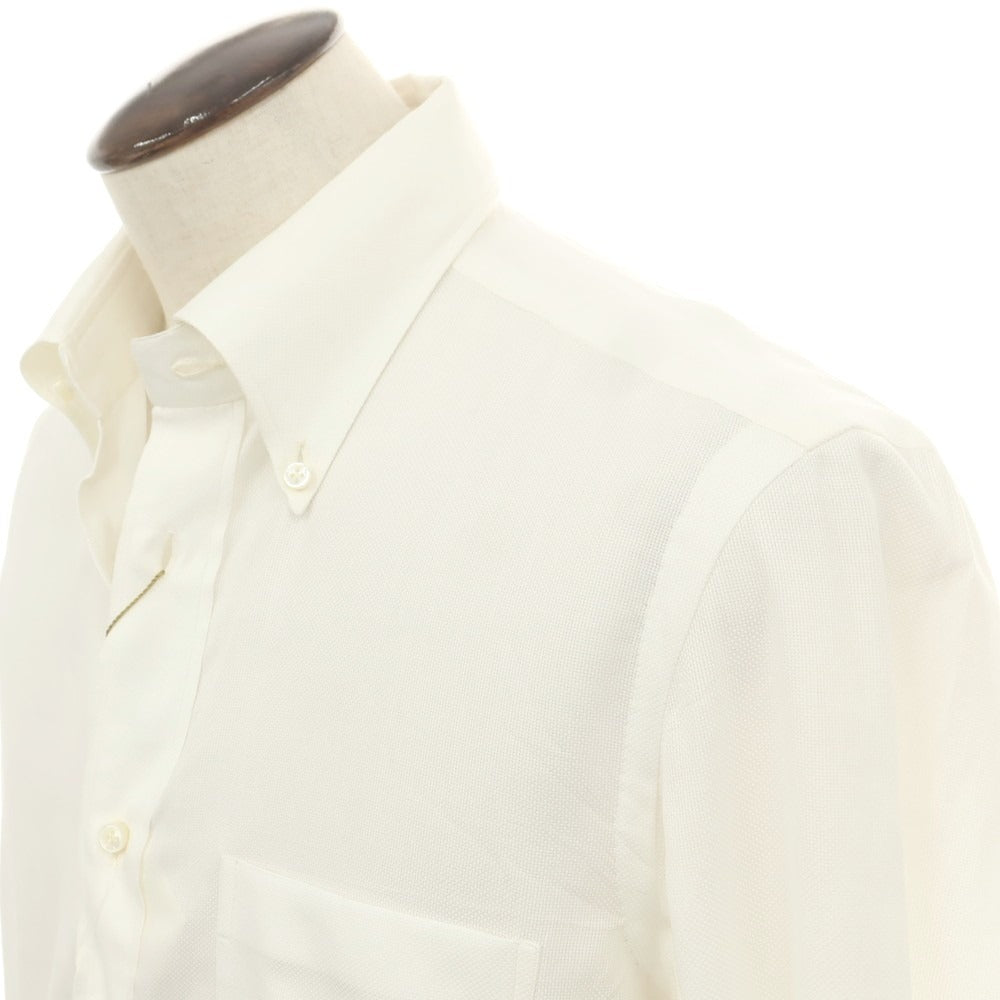 【中古】ルイジ ボレッリ Luigi Borrelli コットン ボタンダウン ドレスシャツ オフホワイト【 42 】【 状態ランクA 】【 メンズ 】