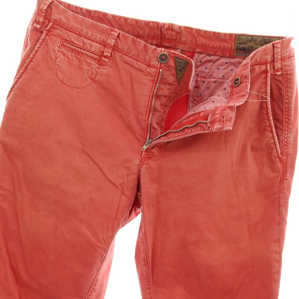 【中古】エルビーエム1911 L.B.M.1911 ストレッチ コットン カジュアルスラックスパンツ レッド【サイズ50】【 状態ランクC 】【 メンズ 】