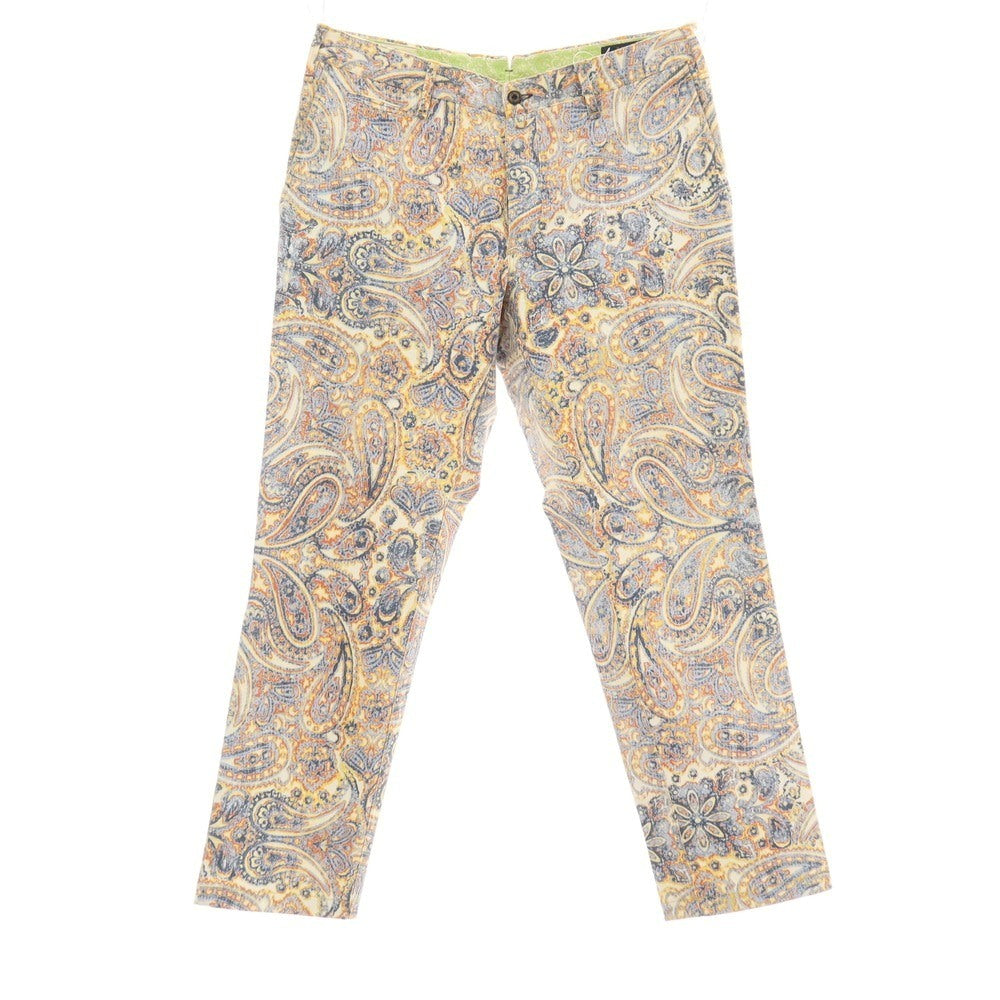【中古】アイコン ICON GARAGE ストレッチ コットン ペイズリー プリント カジュアルスラックスパンツ マルチカラー【サイズ50】【 状態ランクC 】【 メンズ 】